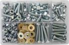 Assorted Box of M8 Hardware - Setscrews, Nuts & Flat Washers (310)