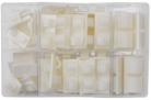 Assorted Adhesive Cable Clips - White (122)