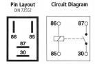 Micro Relay 4-pin 12v 40A - Open