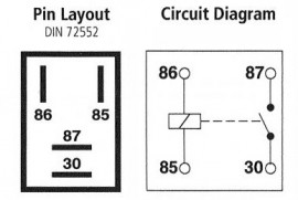 Micro Relay 4-pin 12v 40A - Open