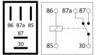 Micro Relay 5-pin, Changeover,  24v 20A