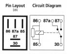 Micro Relay 5-pin, Changeover,  12v 40A, With Resistor