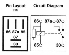 Micro Relay 5-pin, Changeover,  12v 40A, With Resistor