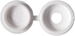 Number Plate Screw Hinged Flip Top (white)