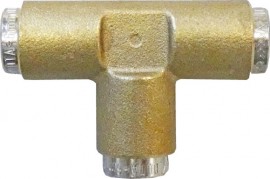 Brass Push Fit T-Pieces - 6mm (pack of 2)