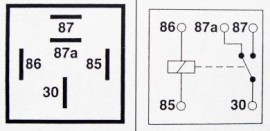 Relay 5-pin 12v 40A Changeover