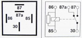 Relay 5-pin 12v 40A Changeover with Resistor