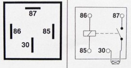 Relay 4-pin 12v 40A Open,  Fused