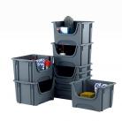 5 x Stackable Storage Bins