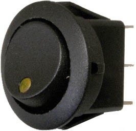 Rocker Switch 16A - Amber - LOWER LED