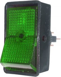 Rocker Switch 16A - Green