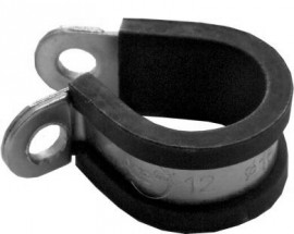 Stainless Steel, Rubber-Lined P-Clips 16mm (25)