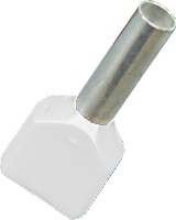 TWIN Cord Ends 0.5mm²  White