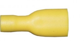 Yellow Female Spade 9.5mm Fully Insulated (crimps terminals)