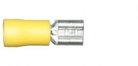 Yellow Female Spade 6.3mm (crimps terminals)