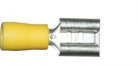 Yellow Female Spade 9.5mm (crimps terminals)