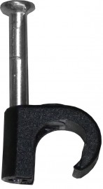 Round Cable Clip Black - 10-13mm 