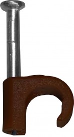 Round Cable Clip Brown - 3-5mm 